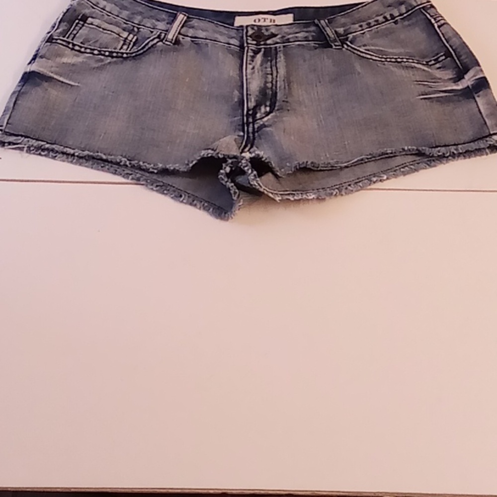 OTB Summer Cruise Vacation Travel Beachy Size 9 Junior denim shorts B8 X